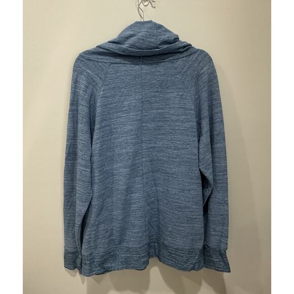 NWT LL Bean Cozy 1X Funnel Neck Pullover Marked Blue NWT Thumb holes - Picture 8 of 11